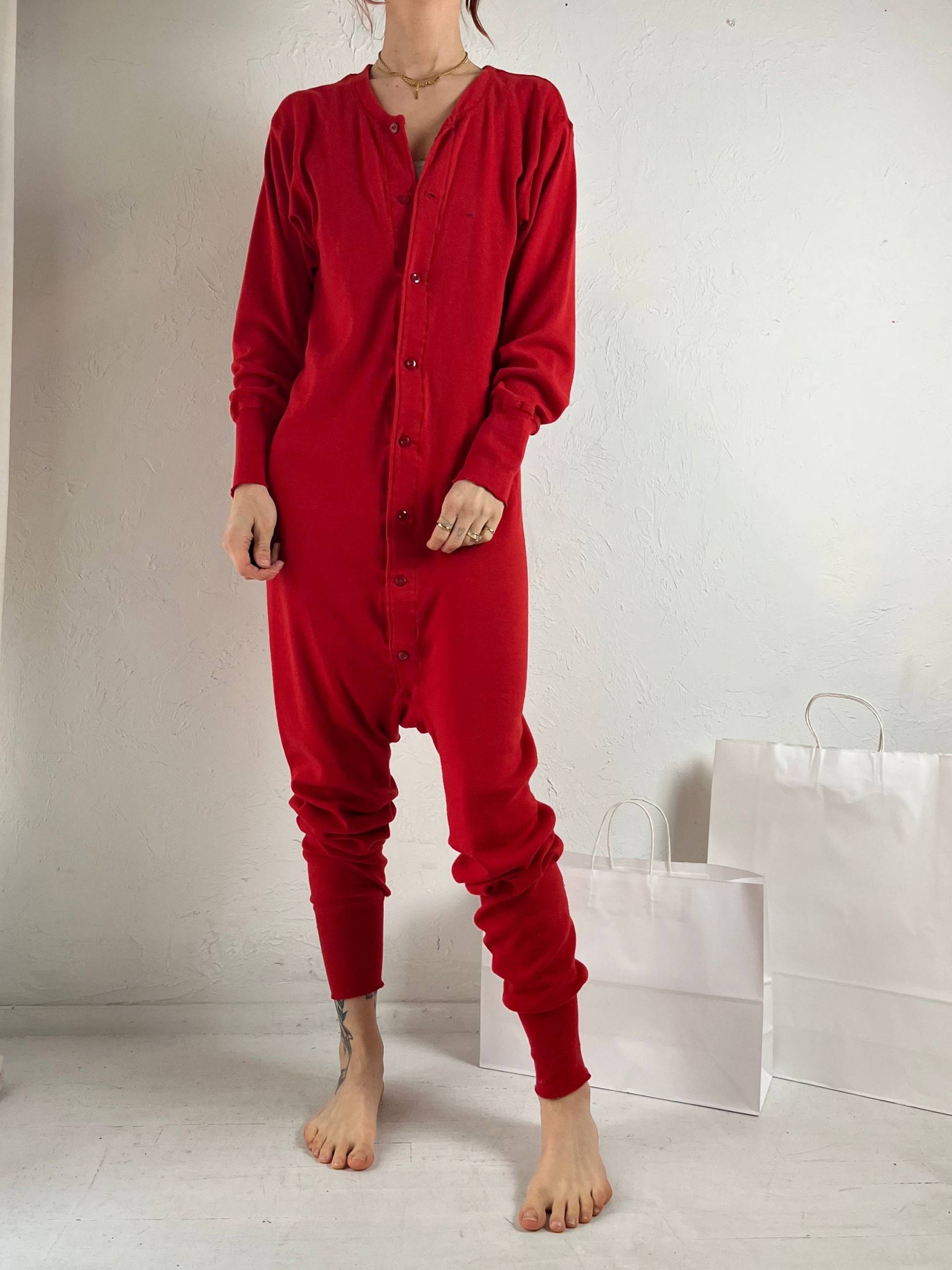 90S "stanfields' Rote Long Unterwäsche/Large von TheWildHoneyShop