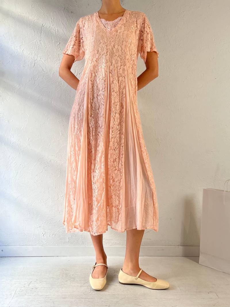 90S "starina' Rosa Spitzenkleid/Small von TheWildHoneyShop