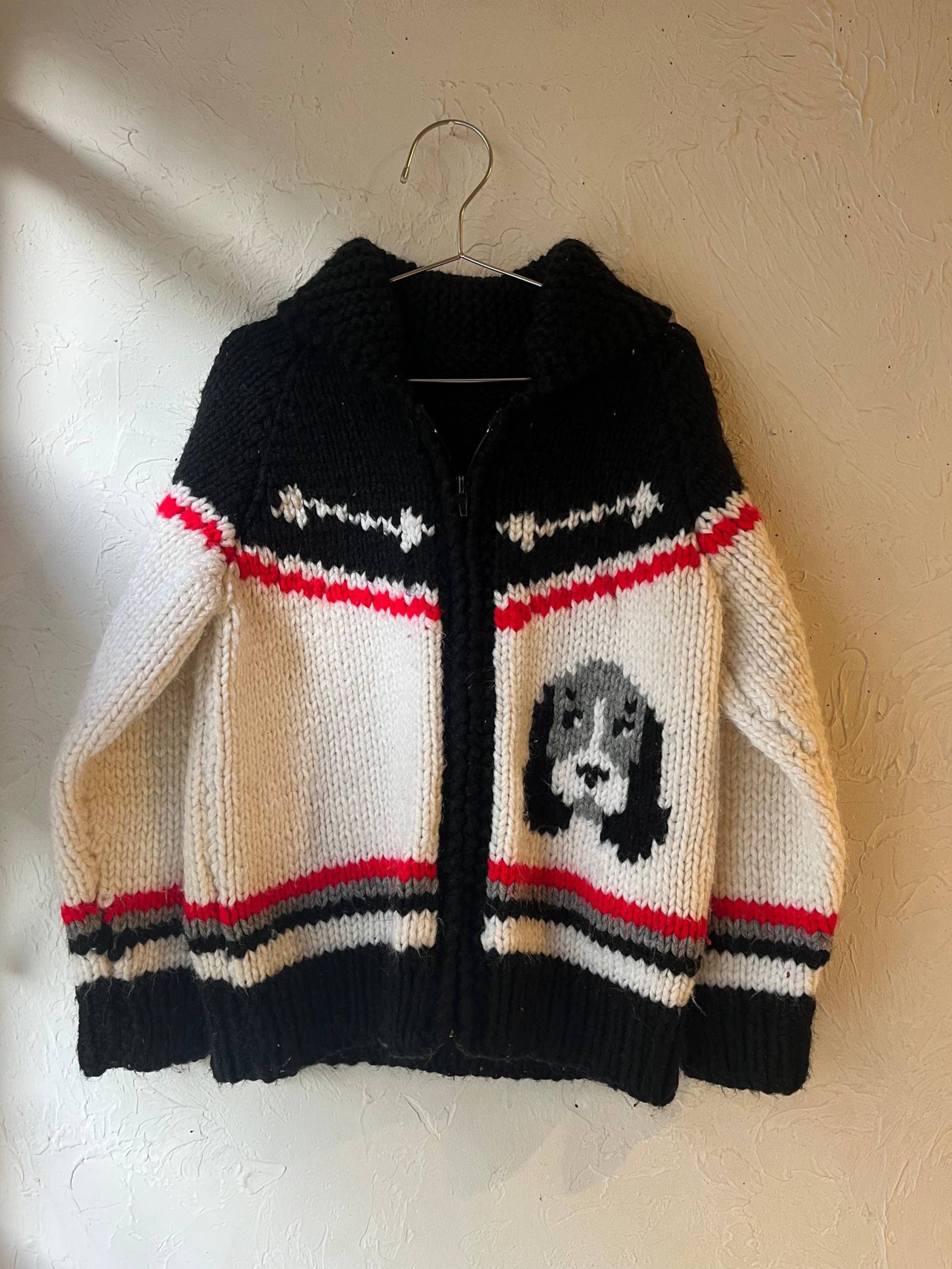Vintage Handgestrickter Hundepullover/Kinderpullover von TheWildHoneyShop