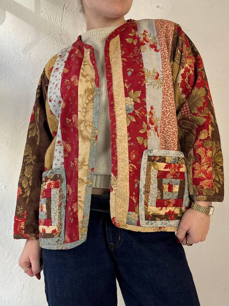 Vintage Handmade Quilt Jacke/Medium von TheWildHoneyShop