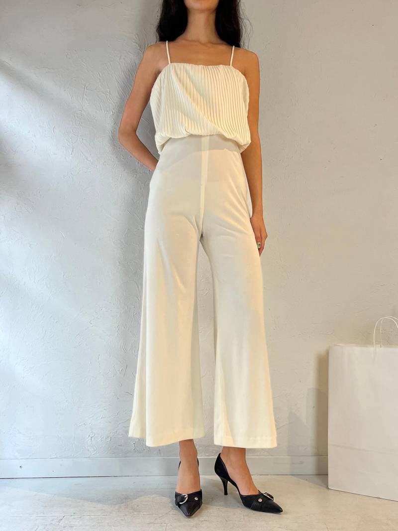 Vintage Handmade Weiß Jumpsuit/Small von TheWildHoneyShop