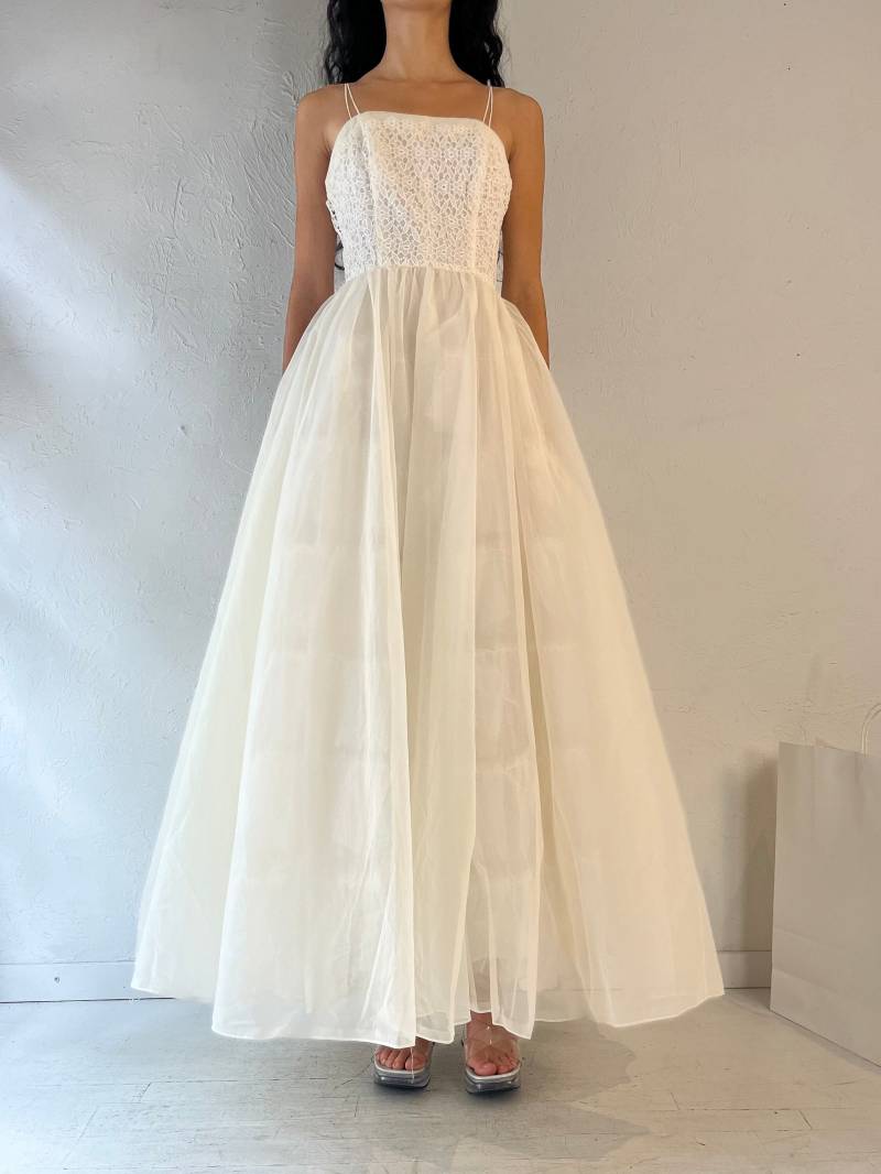 Vintage Handmade White Abendkleid/Xs von TheWildHoneyShop
