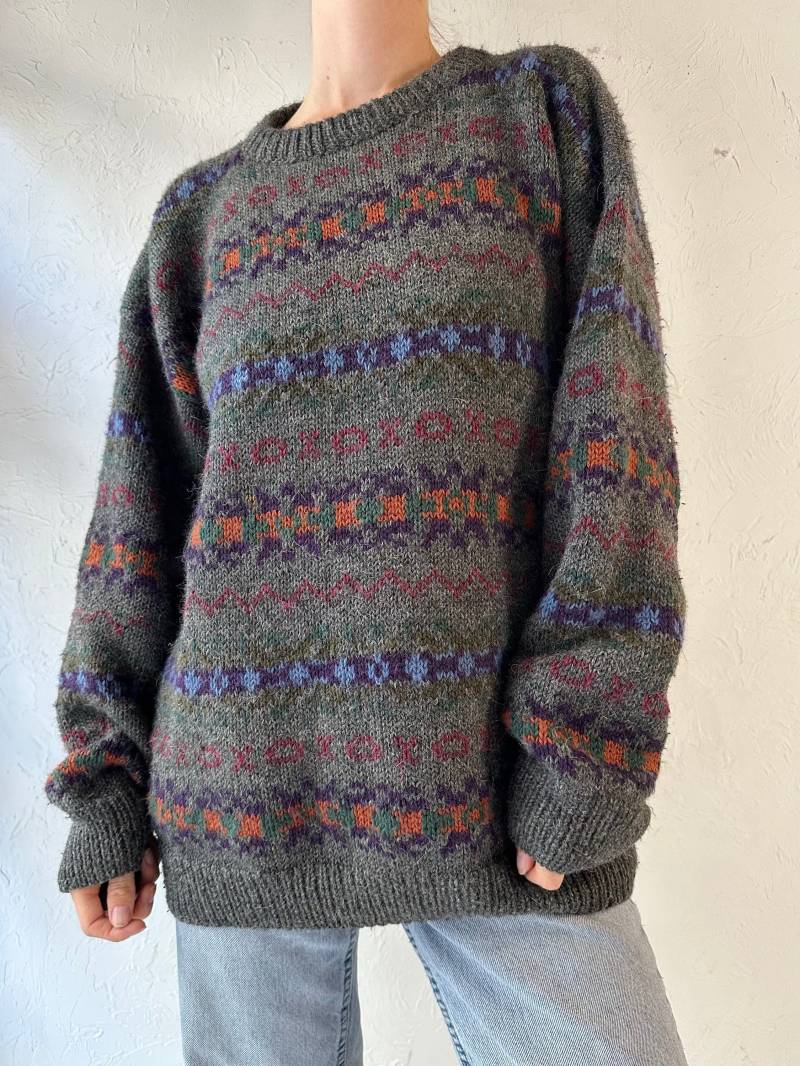 Vintage "Inca' Alpaka Strick Pullover/Xl von TheWildHoneyShop