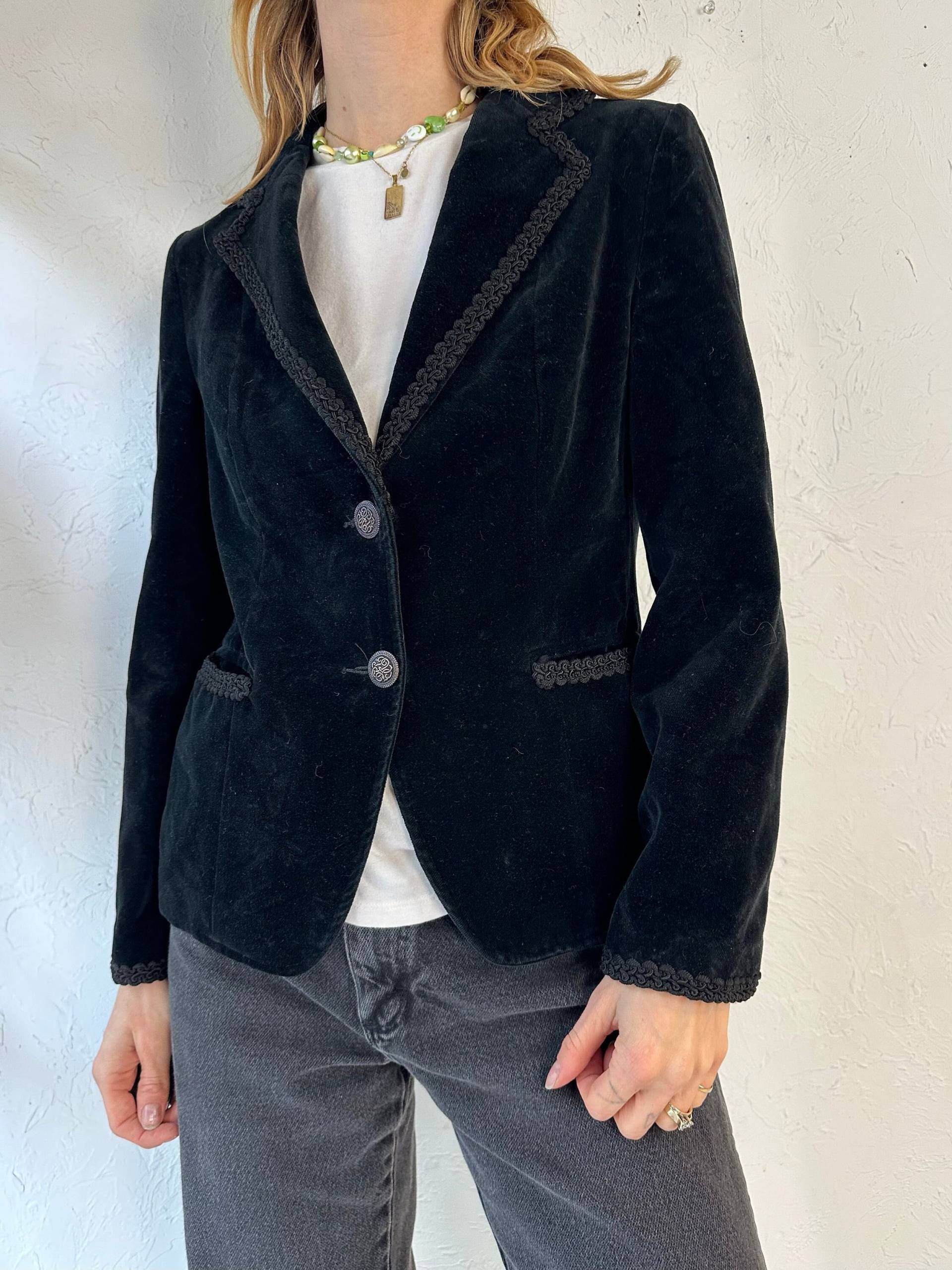 Vintage "Jantzen' Schwarze Samt Blazer Jacke/Medium von TheWildHoneyShop