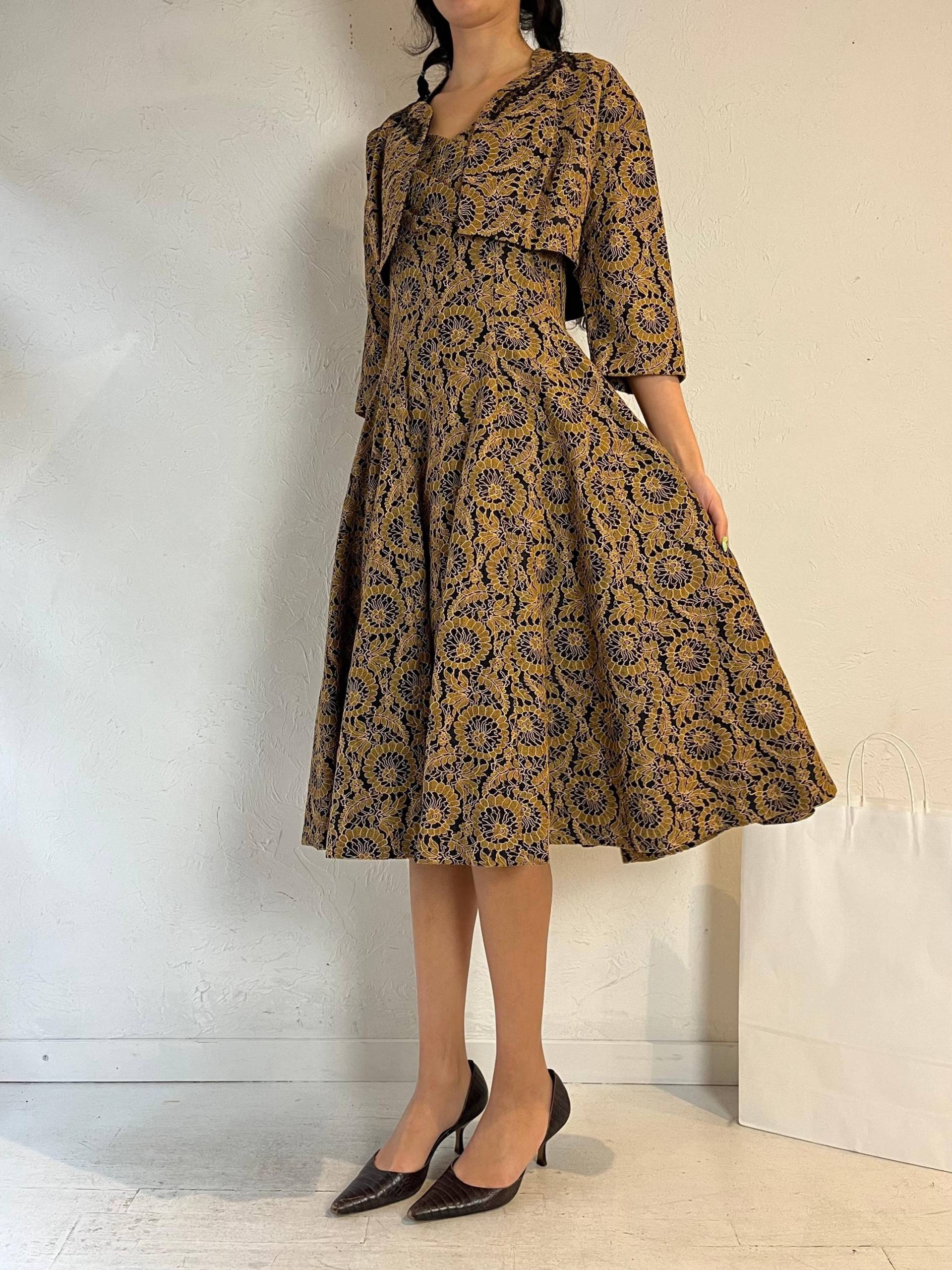 Vintage Lace Matching Dress Jacket Set/Medium von TheWildHoneyShop