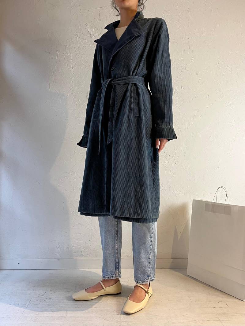 Vintage Reversible Blau Cord Trench/Medium von TheWildHoneyShop
