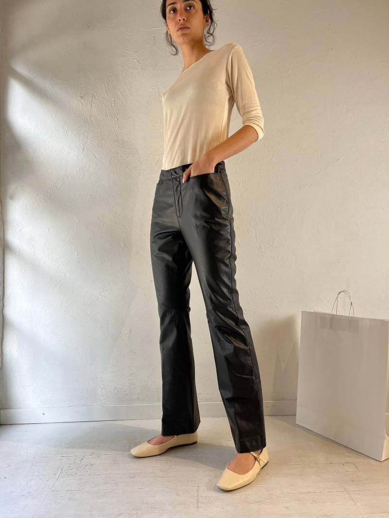 Y2K ‚Harley Davidson' Schwarze Lederhose/34 von TheWildHoneyShop