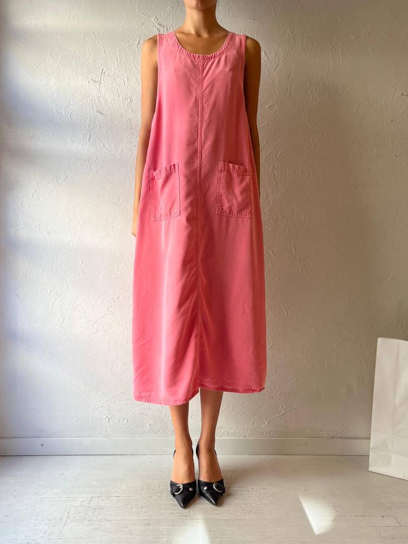 Y2K "Aks' Pinkes Jeanskleid/Large von TheWildHoneyShop