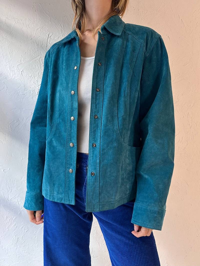 Y2K "Coldwater Creek' Blaue Wildlederjacke/Large von TheWildHoneyShop