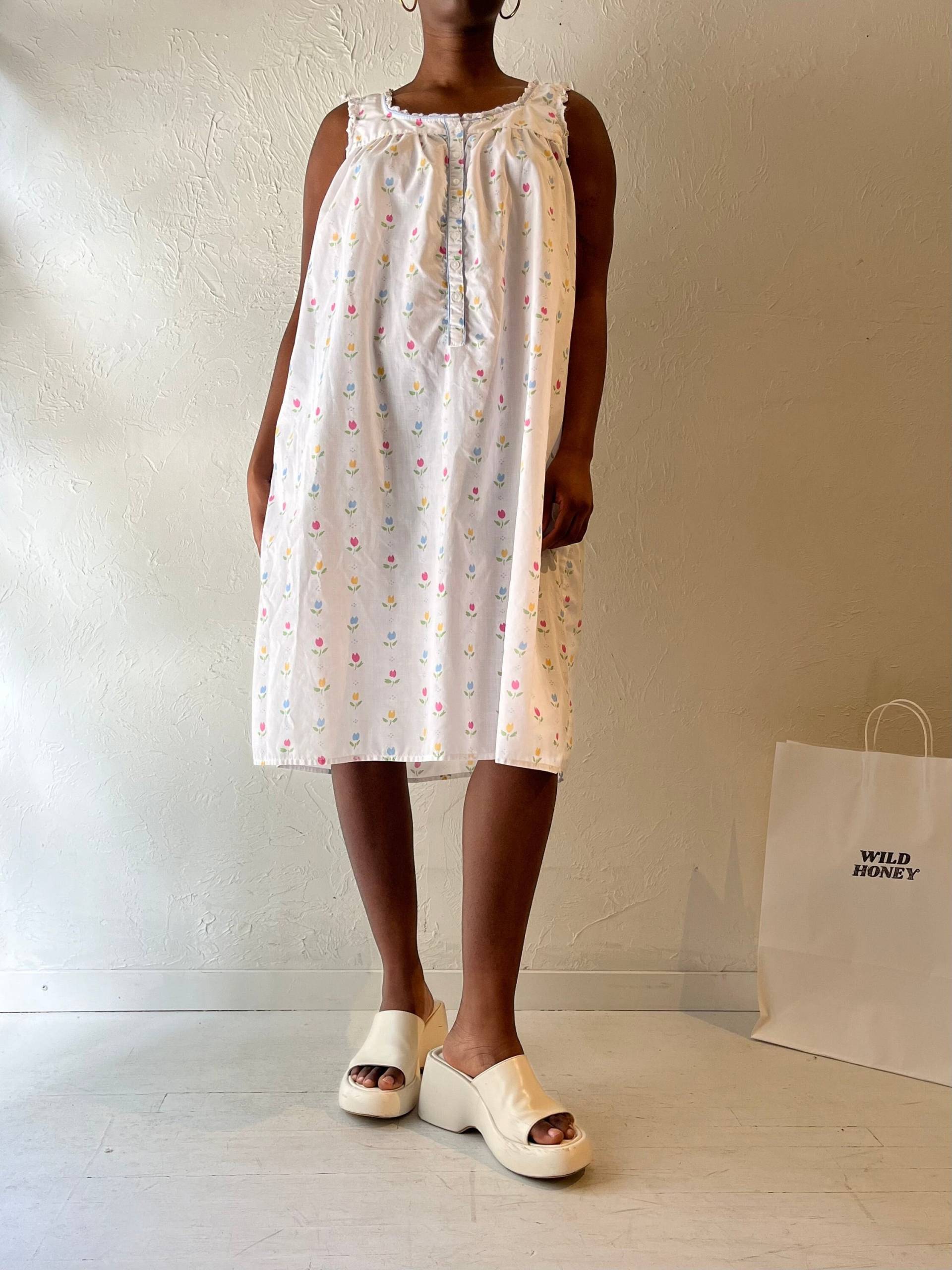 Y2K "Fair Set' Weißes Blumenkleid/Medium von TheWildHoneyShop