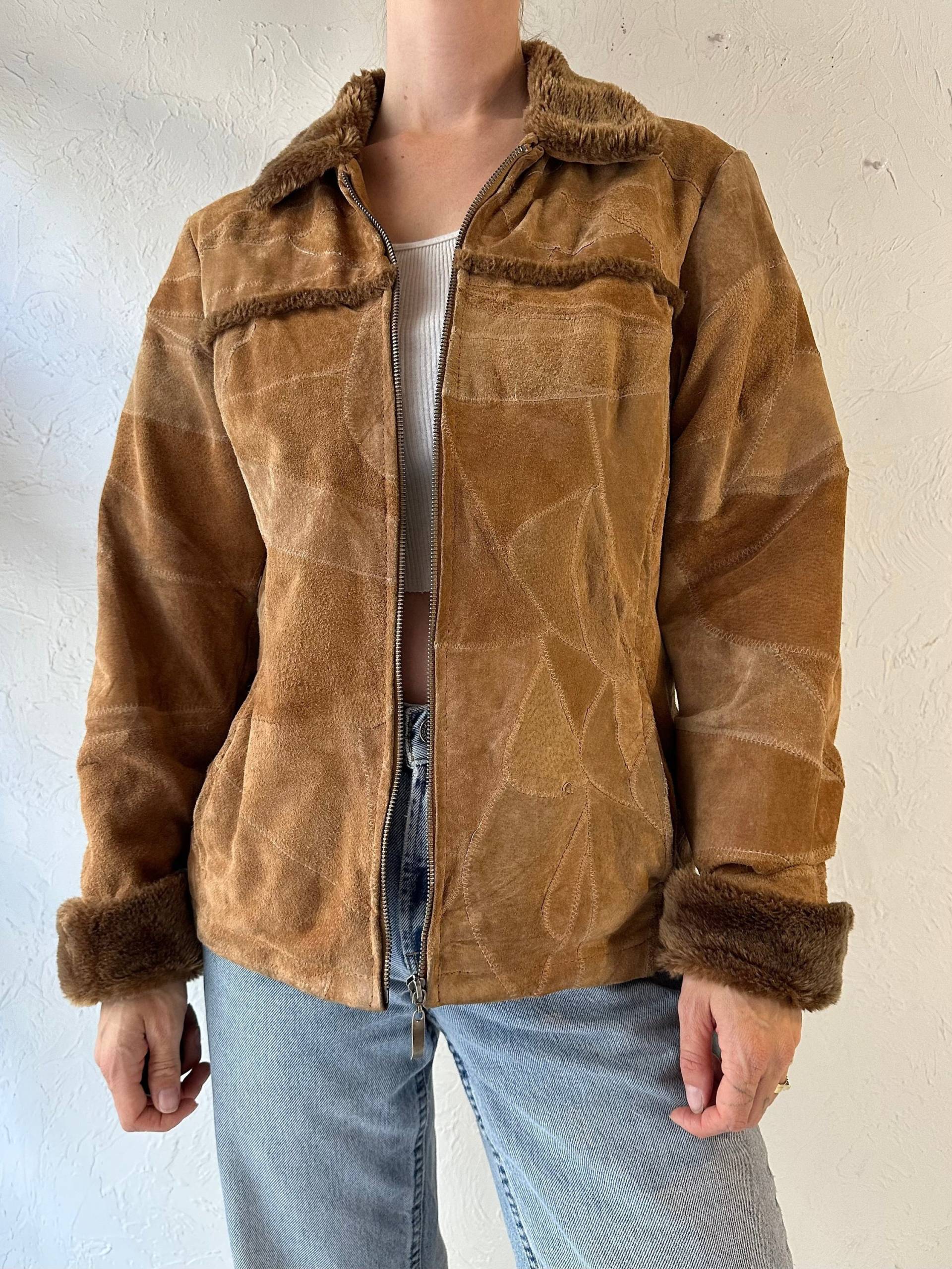 Y2K "Leather Works' Patchwork Wildlederjacke/S von TheWildHoneyShop