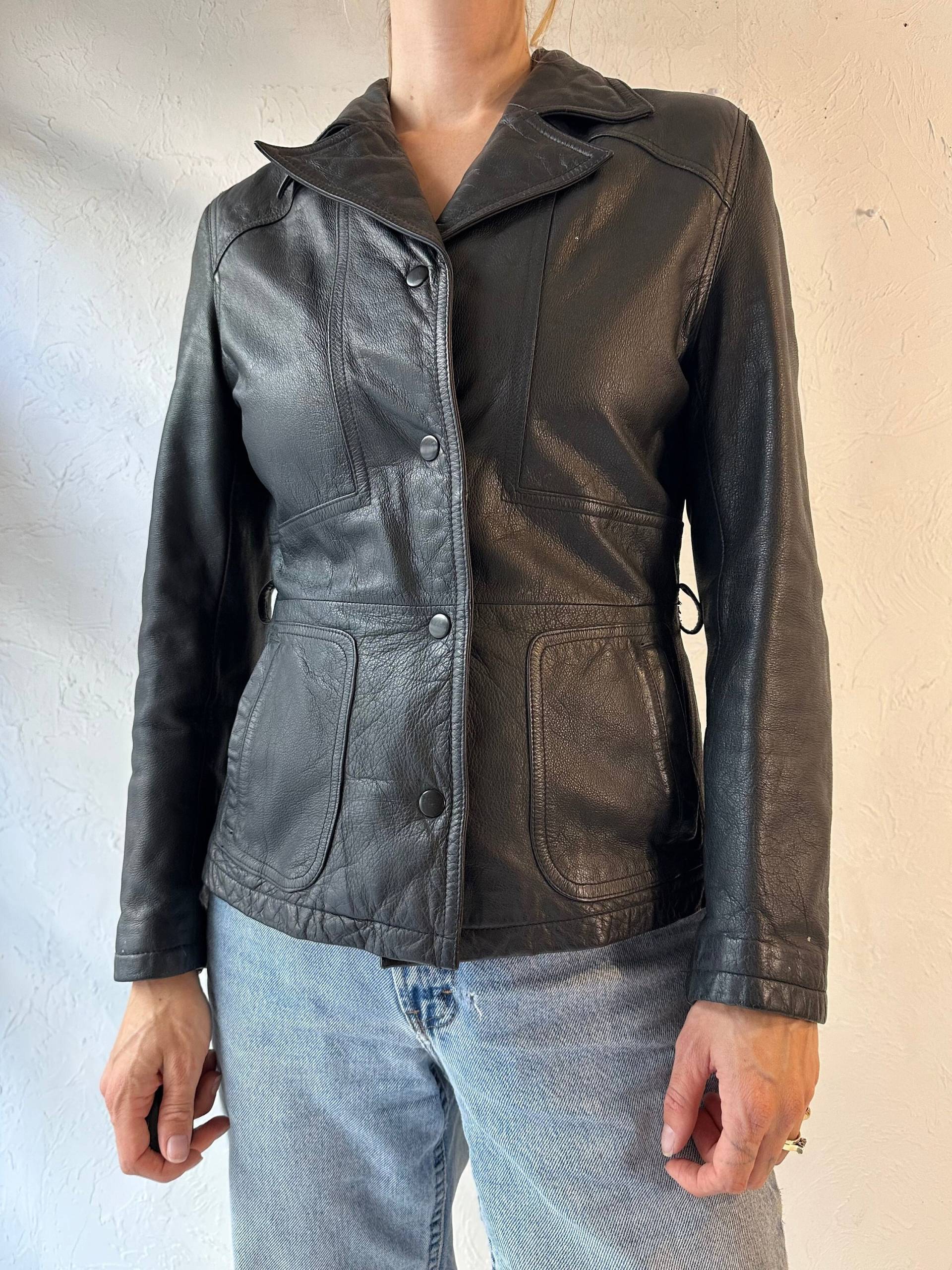 Y2K "Wilsons' Schwarze Lederjacke/Medium von TheWildHoneyShop