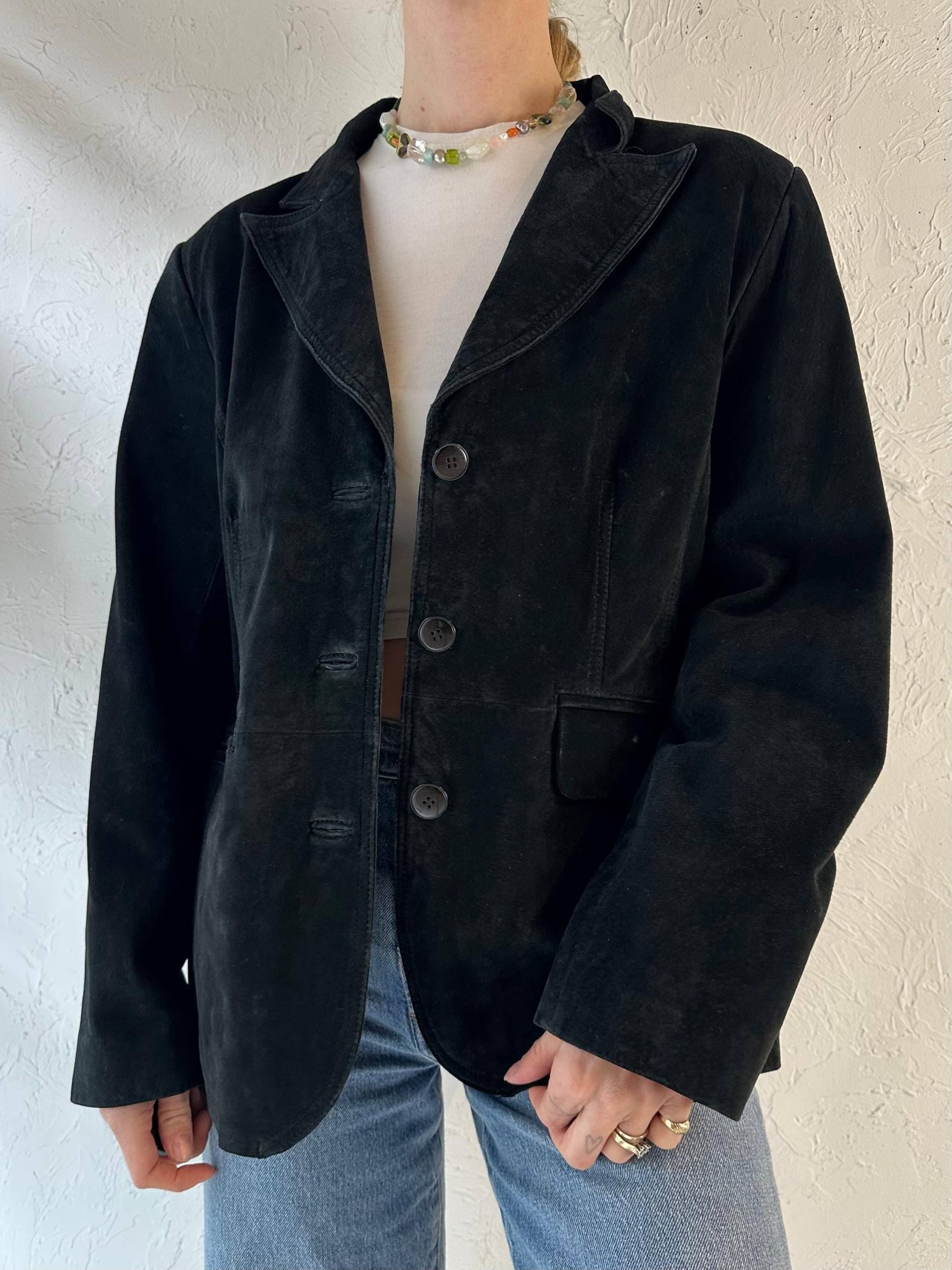 Y2K "st Johns Bay' Schwarze Wildlederjacke/Large von TheWildHoneyShop