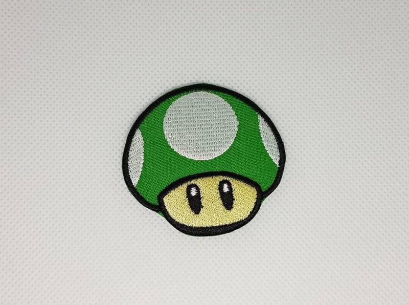 Mario | 1 Up Pilz Aufnäher von TheWiltedQuill