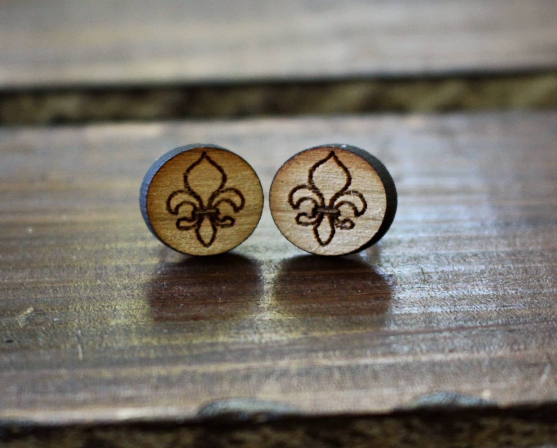 Holz Fleur De Lis Ohrringe Holz Fleur De Lis Ohrringe von TheWoodReserveFL