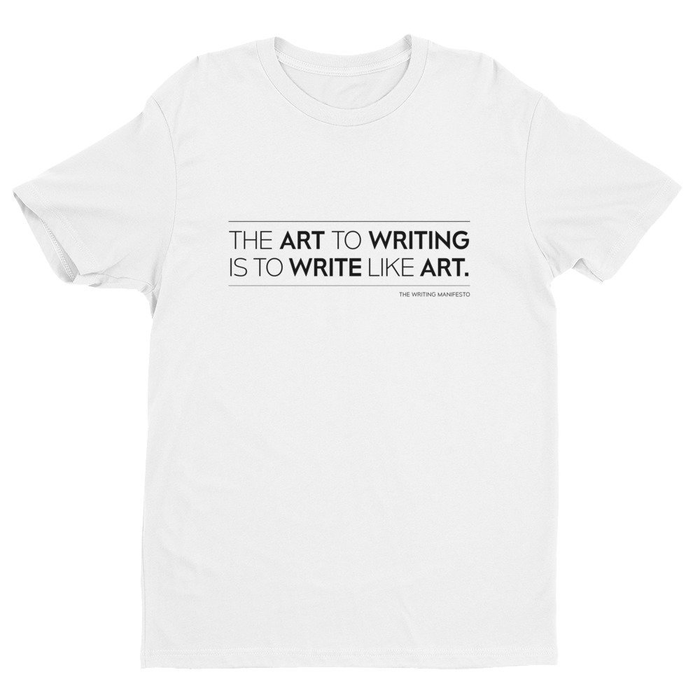 Die Kunst Des Schreibens Premium T-Shirt - Inspirierende Weißen T-Shirt Für Dichter, Schriftsteller Und Autoren/Die Schrift Manifest Bekleidung Die Kunst Des Schreibens Premium T-Shirt - Inspirierende Weißen T-Shirt Für Dichter, Schriftsteller Und Autoren/Die Schrift Manifest Bekleidung von TheWritingManifesto