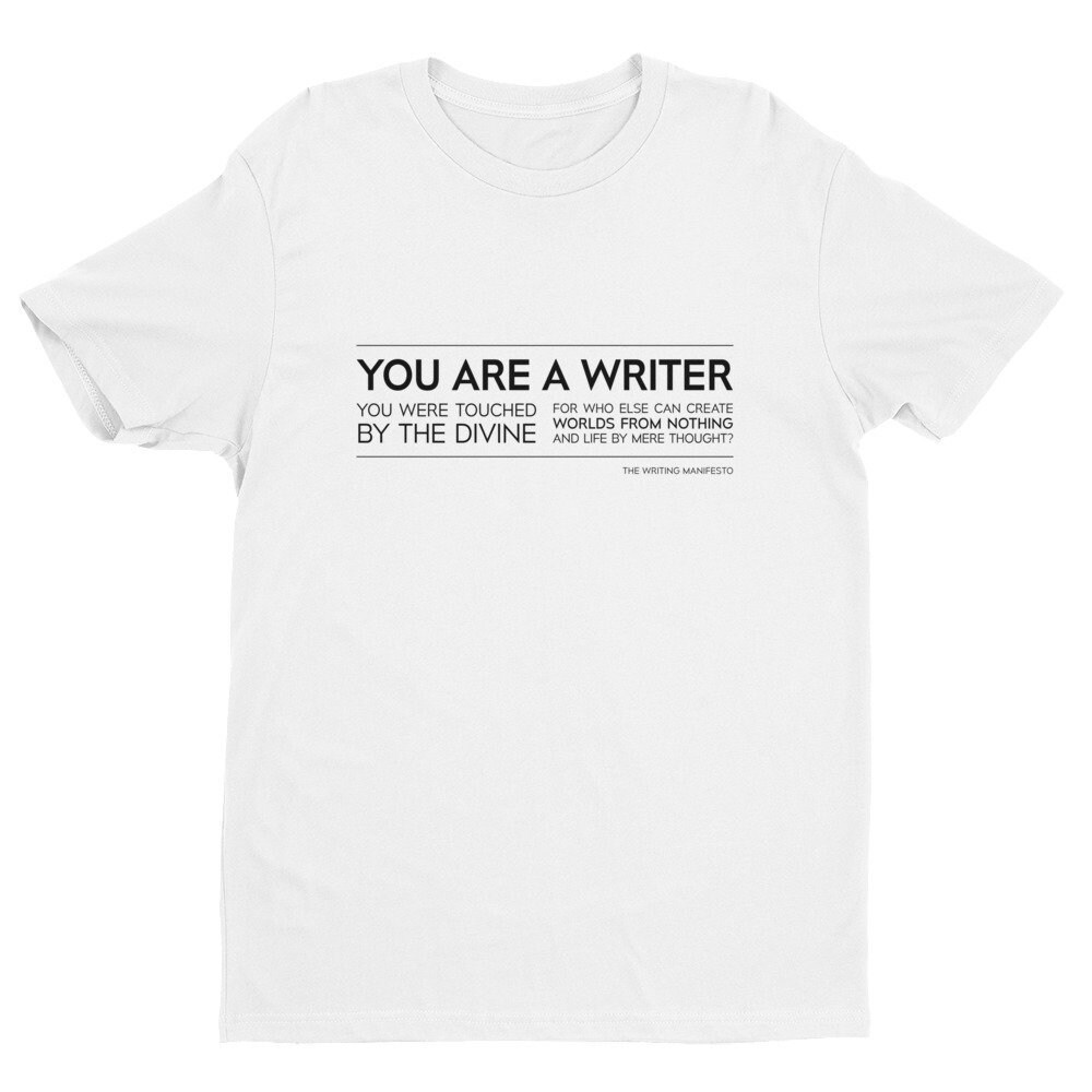 Die Schrift Manifest "Du Bist Ein Schriftsteller" Premium T-Shirt - Schriftsteller, Autor Und Dichter Shirt/Kurzarm T-Shirt Weiß Poesie Oder Die Schrift Manifest "Du Bist Ein Schriftsteller" Premium T-Shirt - Schriftsteller, Autor Und Dichter Shirt/Kurzarm T-Shirt Weiß Poesie Oder von TheWritingManifesto