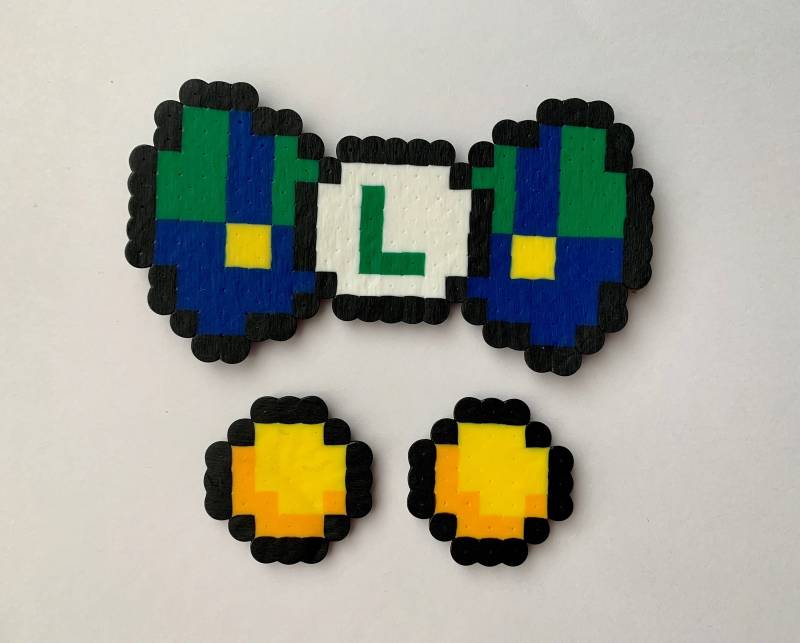 Das Luigi Bow Tie Und Button Set Von Mario Bro von TheZombshop