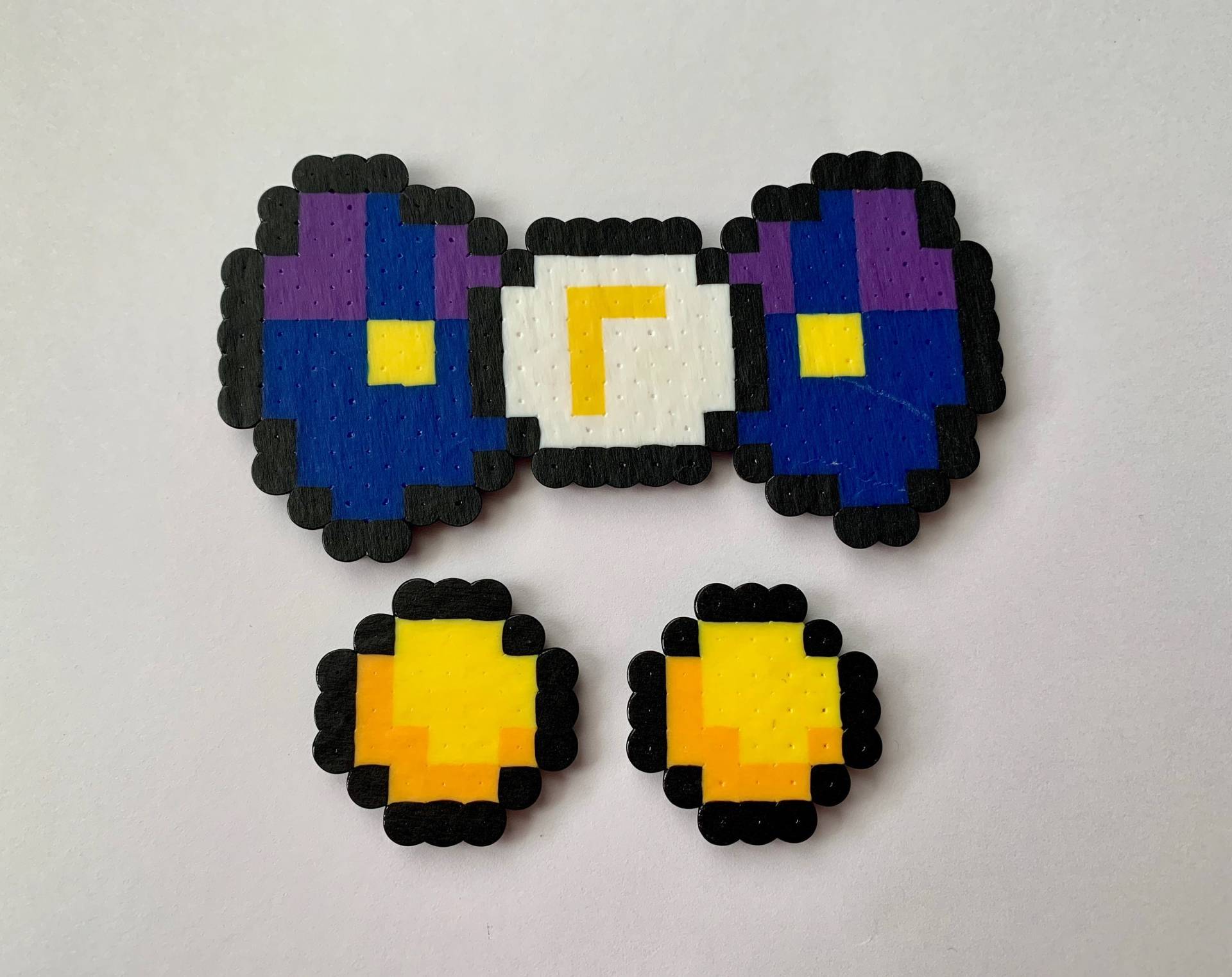 Der Waluigi Hair Bow Und Button Set Von Mario Bro Der Waluigi Hair Bow Und Button Set Von Mario Bro von TheZombshop