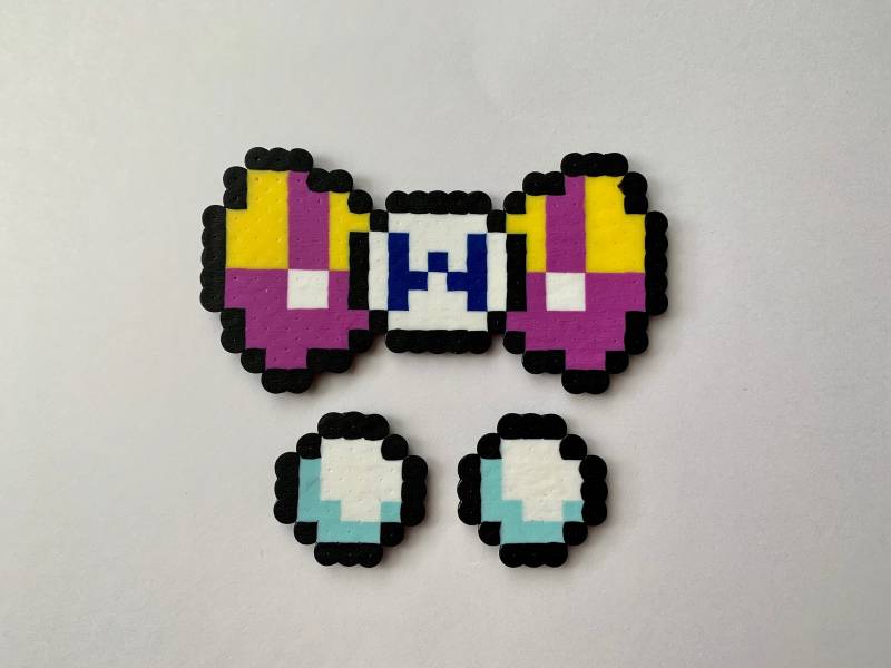 Super Mario Bro Es Wario Hair Bow & Button Set Super Mario Bro Es Wario Hair Bow & Button Set von TheZombshop