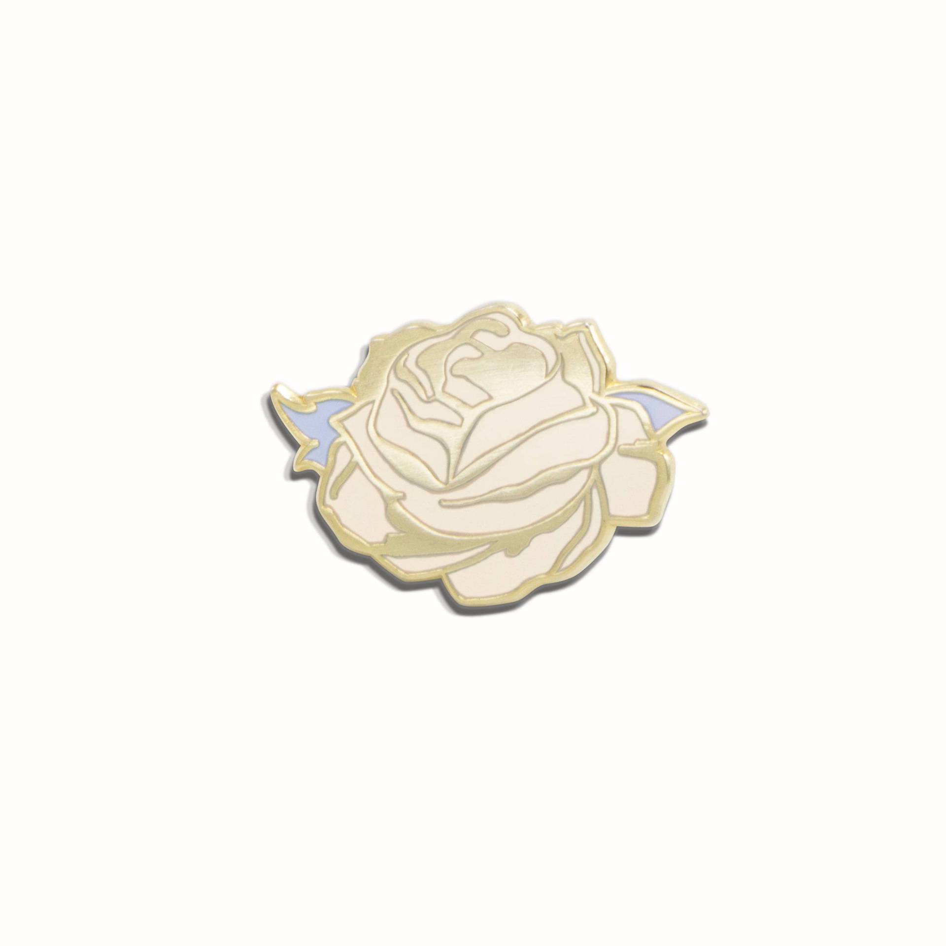 Rokoko Rose Emaille Anstecknadel Rokoko Rose Emaille Anstecknadel von TheaStevensStudio