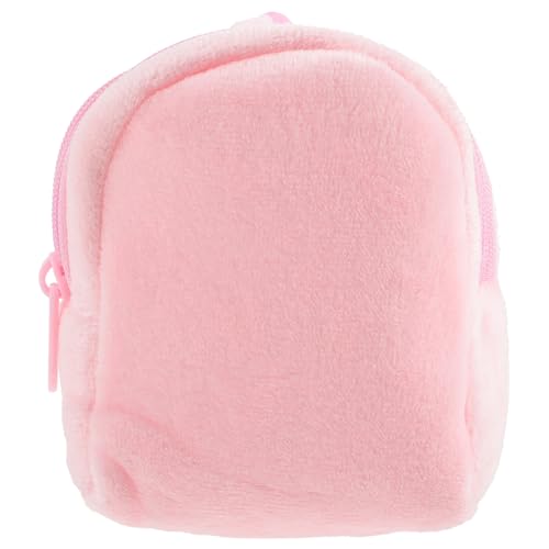 2 stücke Kinder Plüsch Geldbörse Kleine Mädchen Plüsch Tasche Nette Plüsch Tasche Kleine Geldbörse mit Schlüsselanhänger, rose, 15x9cm von Theaque