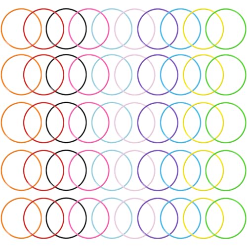 25 Stück Silikon-Armbänder, farbige Gelee-Armbänder, elastische Armbänder, Haargummis für Mädchen von Theaque