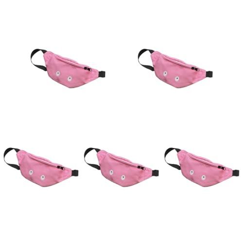 5 stücke Kinder Hüfttasche Neuheit Lustige Kleine Augen Fanny Pack Persönlichkeit Freizeit Gürtel Hüfttasche (Rosa), rose, 27X13CM von Theaque