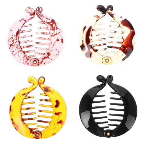 Bananen-Clips, Pferdeschwanz-Haarspangen, Pferdeschwanz-Halter, Clips, Damen-Haar-Accessoires, Pferdeschwanz-Halter, Bananen-Clip, Haarspangen, Pferdeschwanz-Haarspangen, 4 Stück von Theaque