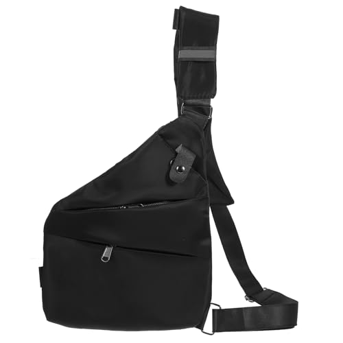 Brusttasche Sling Bag Umhängetasche für Herren Bauchtasche Schwarz Sling Bag Crossbody Brusttasche, Schwarz , 31.00X23.00X1.50CM von Theaque