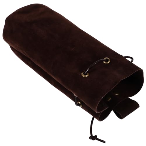 Mittelalterlicher Stil Kordelzug Taille Tasche Handtasche Gürtel befestigte Tasche für Cosplay, coffee, 22.00X11.00X1.00CM von Theaque