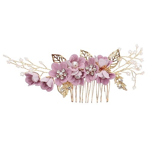 Modisches Hochzeitshaarkamm-Set, florale Strasssteine, Kristall, Braut-Kopfschmuck, Haarspangen, Zubehör für Frauen, Bräute, Brautjungfern, Mädchen, Hochzeitskleid-Accessoires (Stil 5) von Theaque