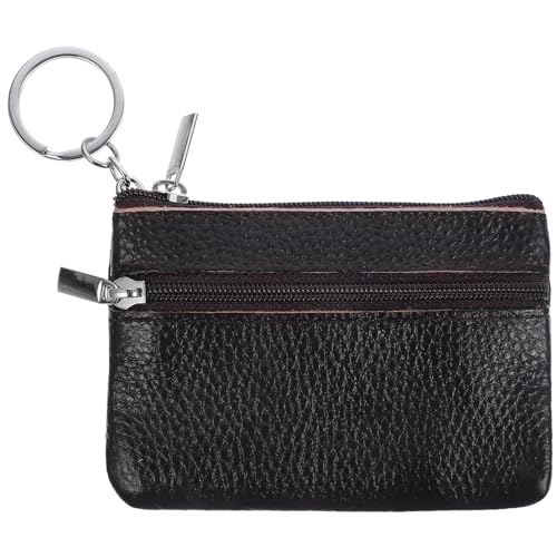 Schlüsselanhänger Geldbörse Kleine Leder Kleingeldbörse Münztasche Damen Geldbörse Reißverschluss Geldbörse Kleine Geldbörse, siehe abbildung, 10.40X7.00X1.00CM von Theaque