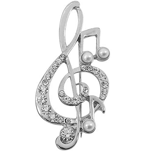 Theaque Pearl Music Note Anstecknadel Mantel Brosche Dekorative Brosche Frauen Revers Pin Pullover Brosche von Theaque