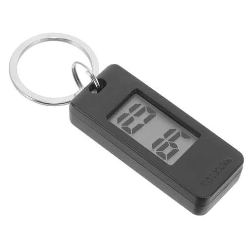 Theaque Schlüsselanhänger Hängende Uhr Studenten Stummschaltung Schlüsselanhänger Uhr Schlüssel Digitaluhr, Schwarz von Theaque