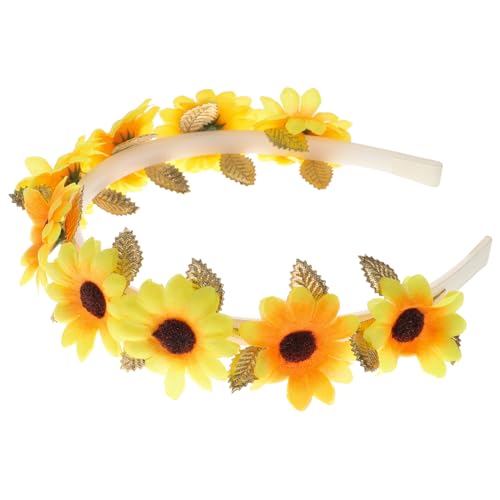 Theaque Sonnenblumen-Stirnband, Cartoon-Blumen-Haarband, elegante Sonnenblumen-Elemente, Stirnband, Party-Kopfschmuck von Theaque