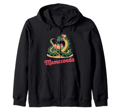 Mamaconda Lustiger Retro Muttertag Schlange Mama Schlange Kapuzenjacke von Theater Of Oneness