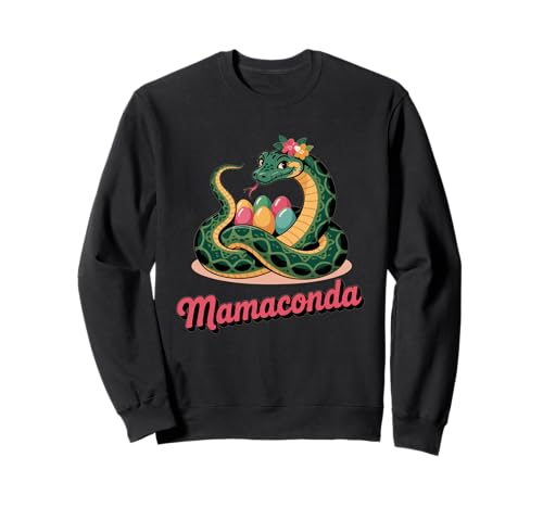 Mamaconda Lustiger Retro Muttertag Schlange Mama Schlange Sweatshirt von Theater Of Oneness