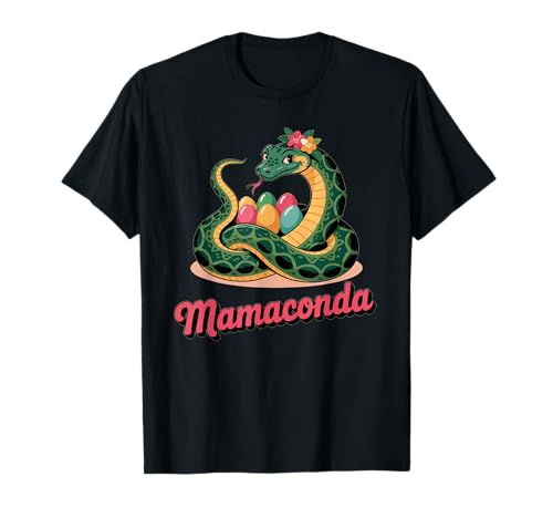 Mamaconda Lustiger Retro Muttertag Schlange Mama Schlange T-Shirt von Theater Of Oneness