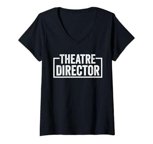 Damen Theatre Director T-Shirt mit V-Ausschnitt Damen Theatre Director T-Shirt mit V-Ausschnitt von Theatre Director Job Lover Design