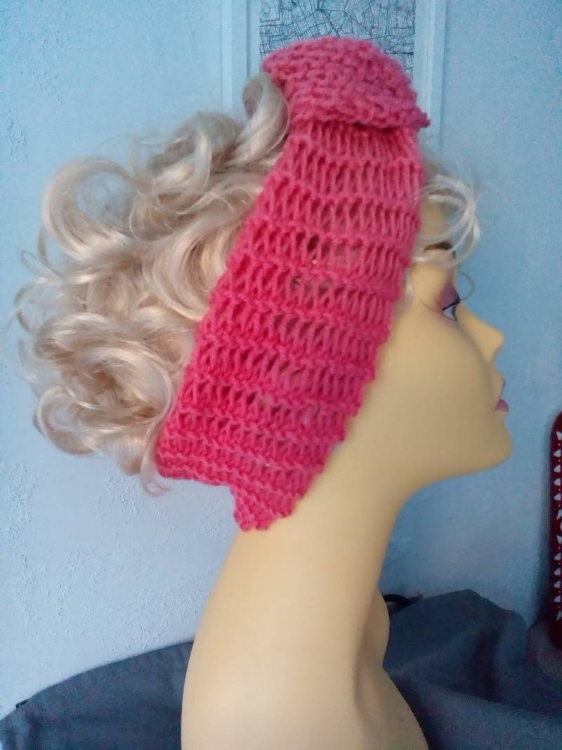 1940Er Jahre Stil Hand Gestrickt Haar Ordentlich in Lachs Rosa von Thebritishhomefront