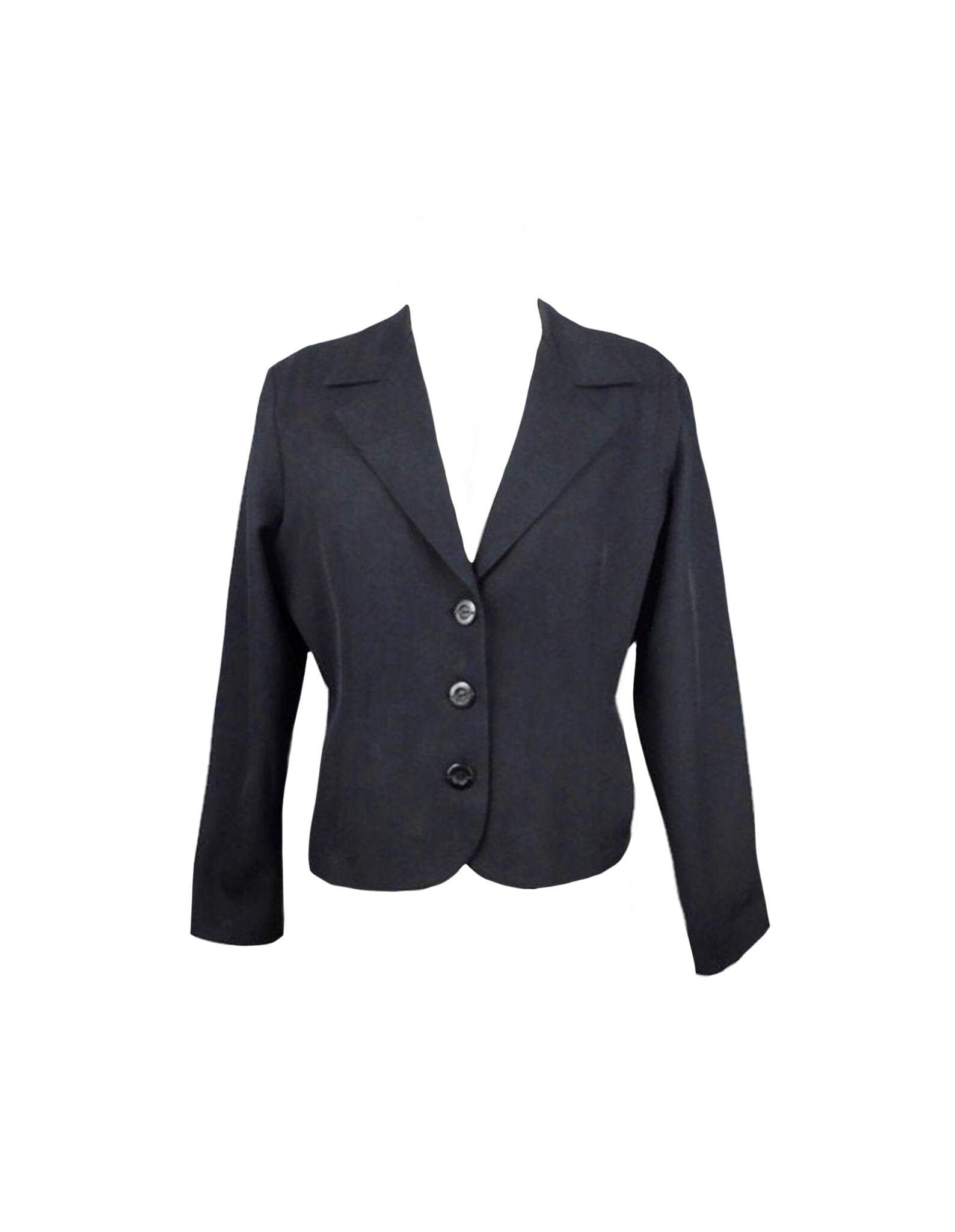Vintage 80Er Mod Boho Chic Basic Solid Schwarz Kragen Blazer Mit Gepolsterten Schultern | Größe Medium M Vintage 80Er Mod Boho Chic Basic Solid Schwarz Kragen Blazer Mit Gepolsterten Schultern | Größe Medium M von TheeCultivator