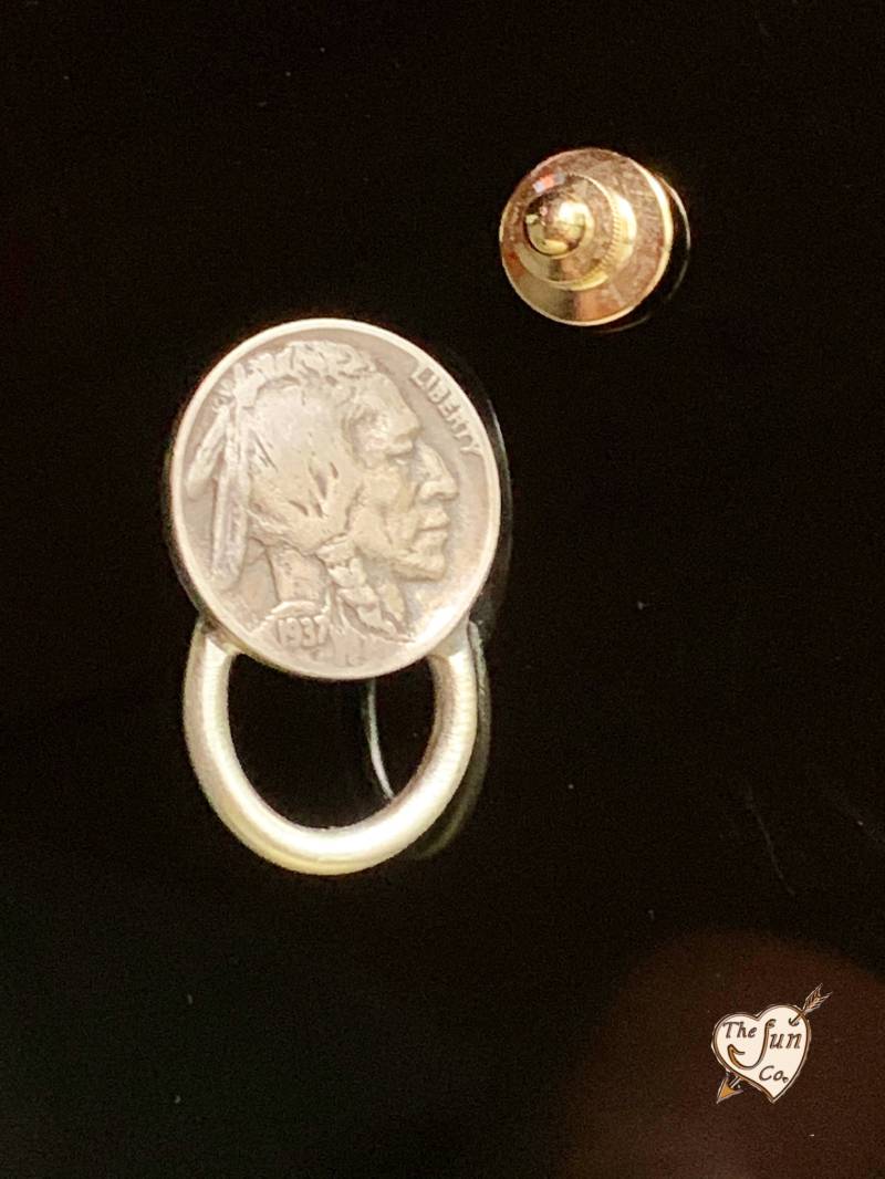 Münzeschmuck/Büffelaugen-Anstecknadel/Büffel-Augenglas-Anstecknadel/Büffel-Nickel-Anstecknadel/Geschenk Für Sie/Geschenke Unter 30 von Thefuncompany