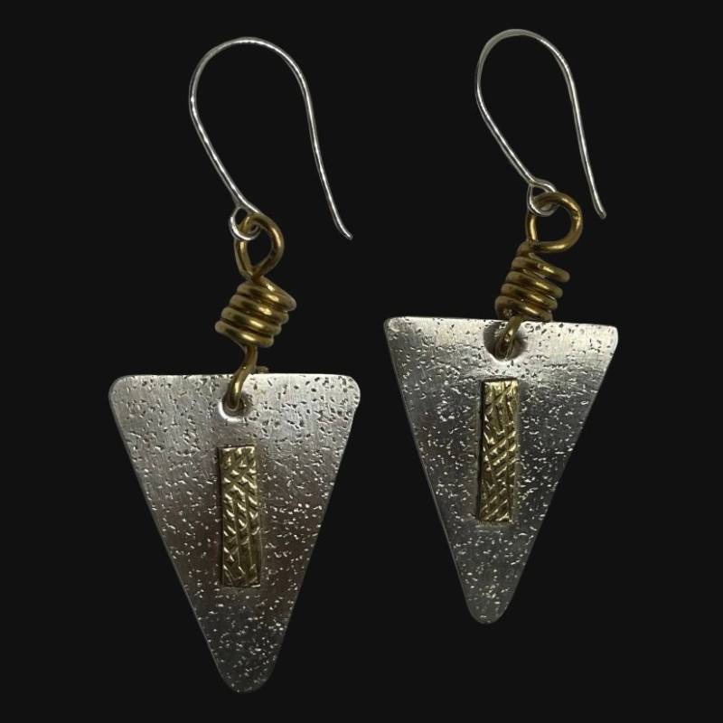 Ohrringe Aus Sterlingsilber Und Messing. Handgefertigter Silber Designer Schmuck. Muttertag Ohrringe. Urlaub 2021 Geschenk Für Sie von Thefuncompany