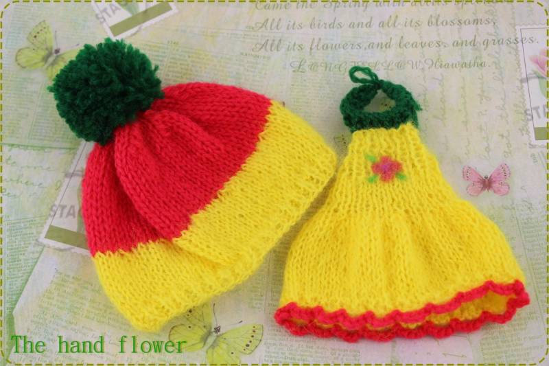 Handgemachtes Strickkleid Set Für Blythe von Thehandflower