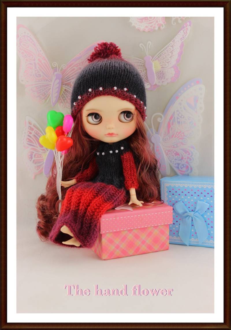 Mohair Handgemachtes Strickkleid-Set Für Blythe Mohair Handgemachtes Strickkleid-Set Für Blythe von Thehandflower