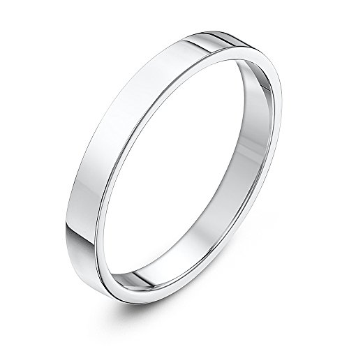 Theia Ehering Sterling Silber 925 Sehr massiv - Flach ovale Form - Poliert 3mm - Größe 69 (22.0) von Theia