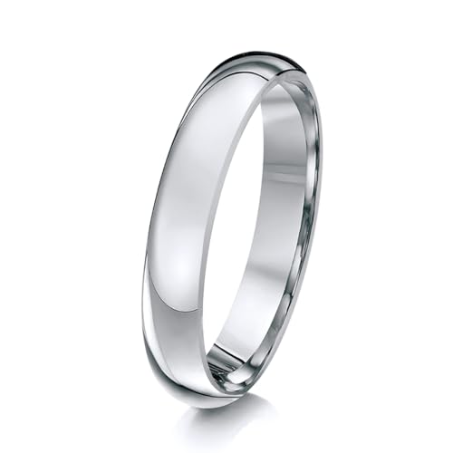 Theia Ring Titan Court Shape - hochglanzpolierter 4mm - Größe 74 (23.6) von Theia