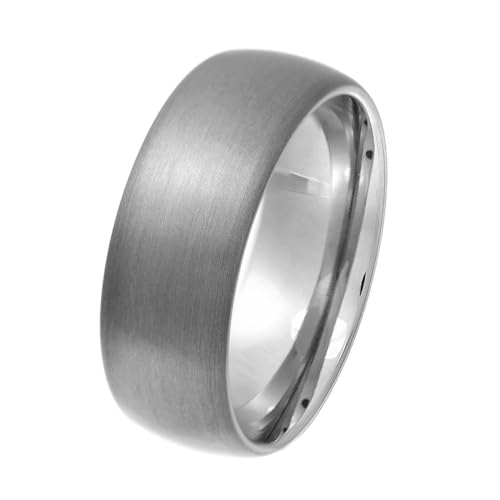 Theia Ring Titan Mattiert, Court Shape, 8mm Ring - Größe 75 (23.9) von Theia