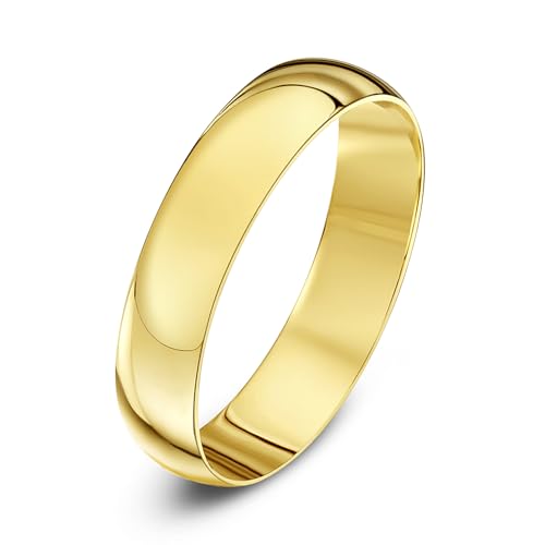 Theia Unisex Ehering 9 Karat Gelbgold, Massive D-Form, poliert, 3mm - Größe 63 (20.1) von Theia